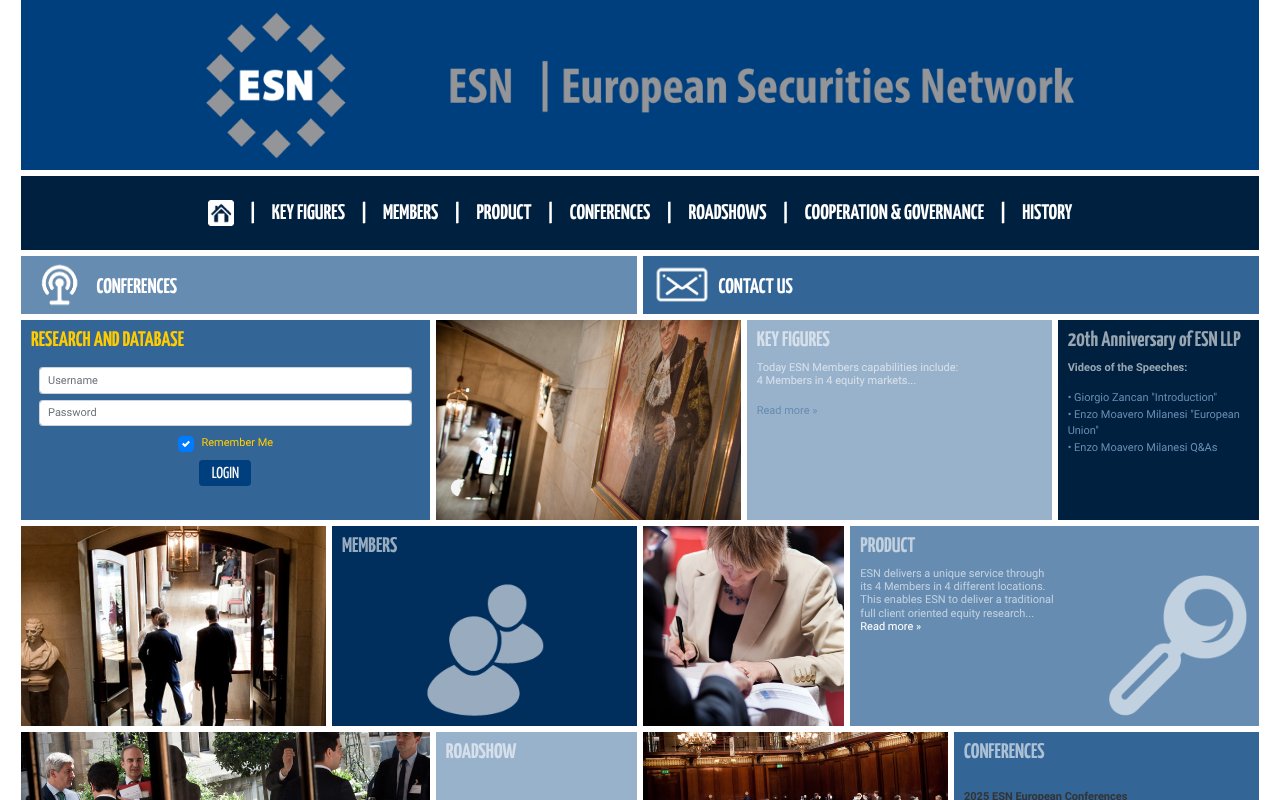 Screenshot of esnpartnership.eu