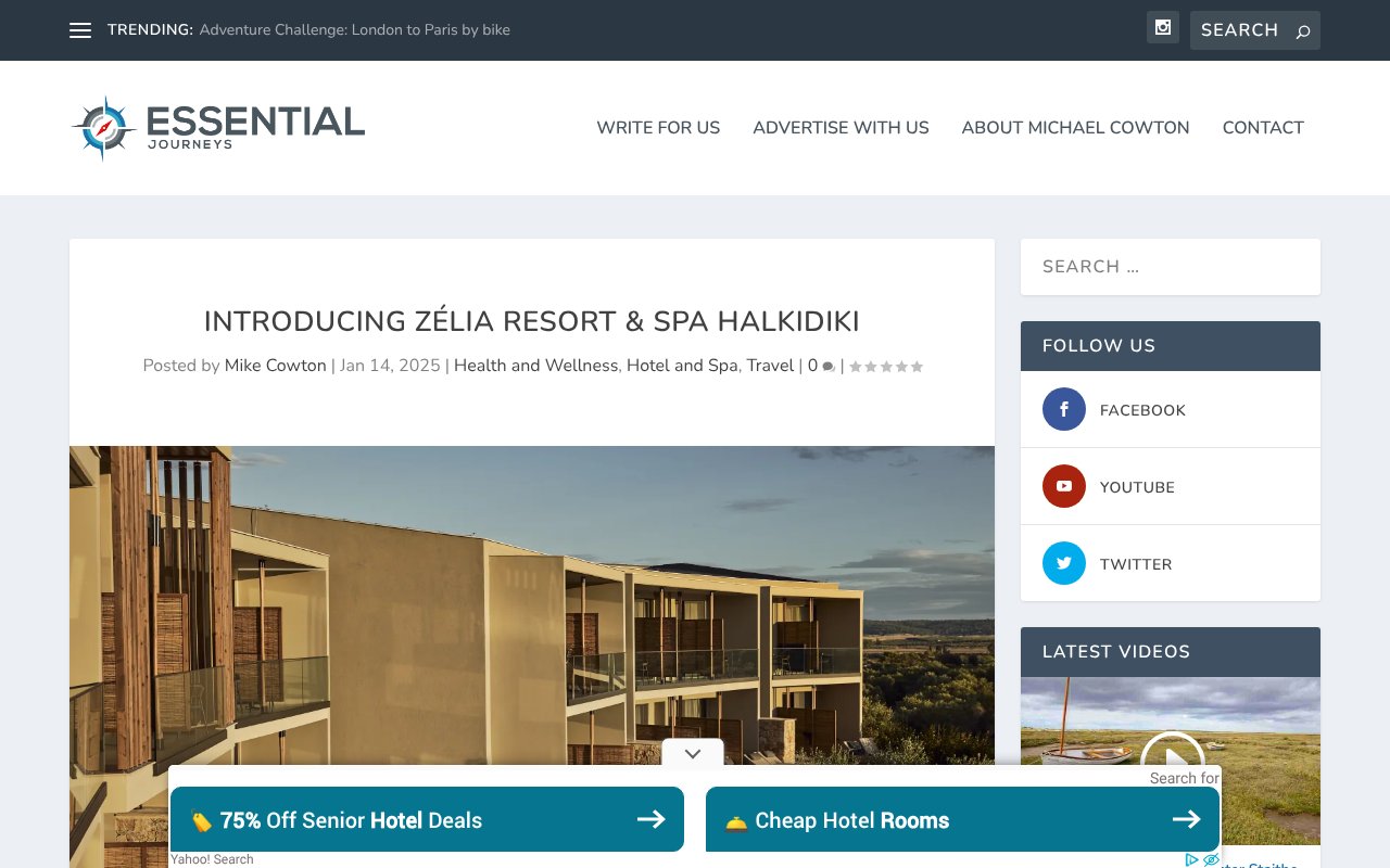 Screenshot of essentialjourneys.co.uk