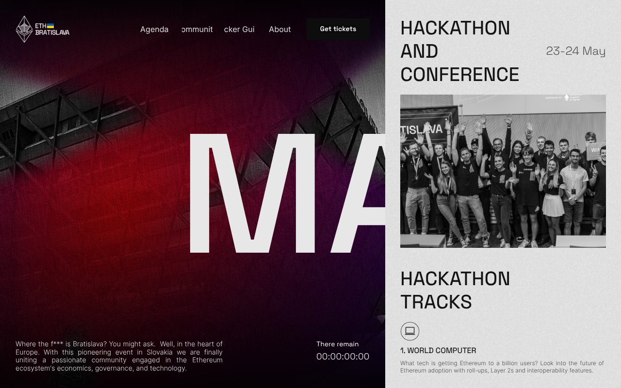 Screenshot of ethbratislava.com