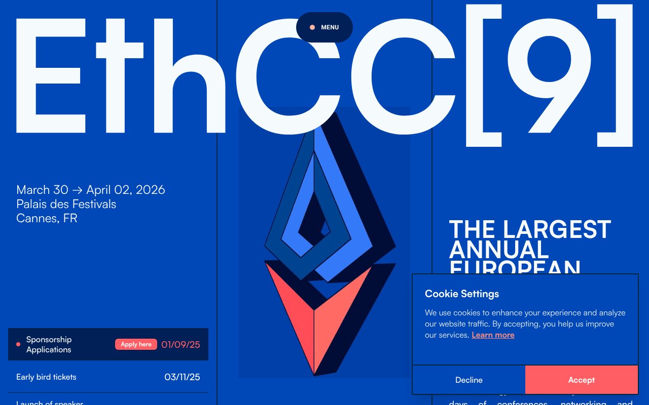Screenshot of ethcc.io