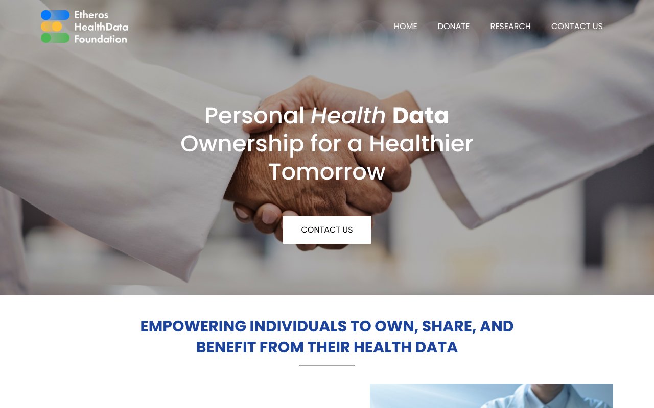 Screenshot of etheroshealthdata.org
