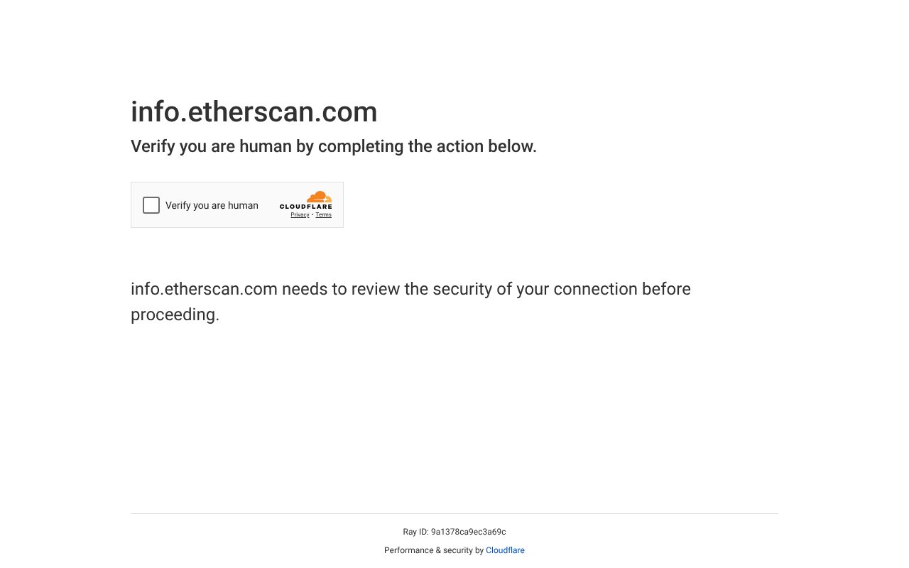 Screenshot of etherscan.com
