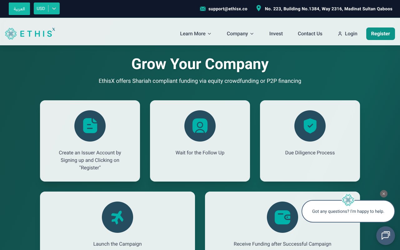 Screenshot of ethisx.co