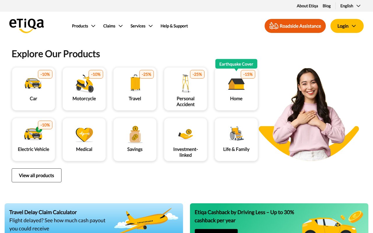 Screenshot of etiqa.com.my