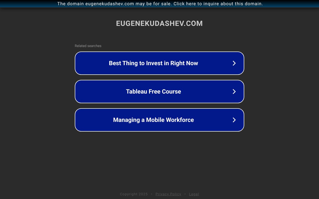 Screenshot of eugenekudashev.com