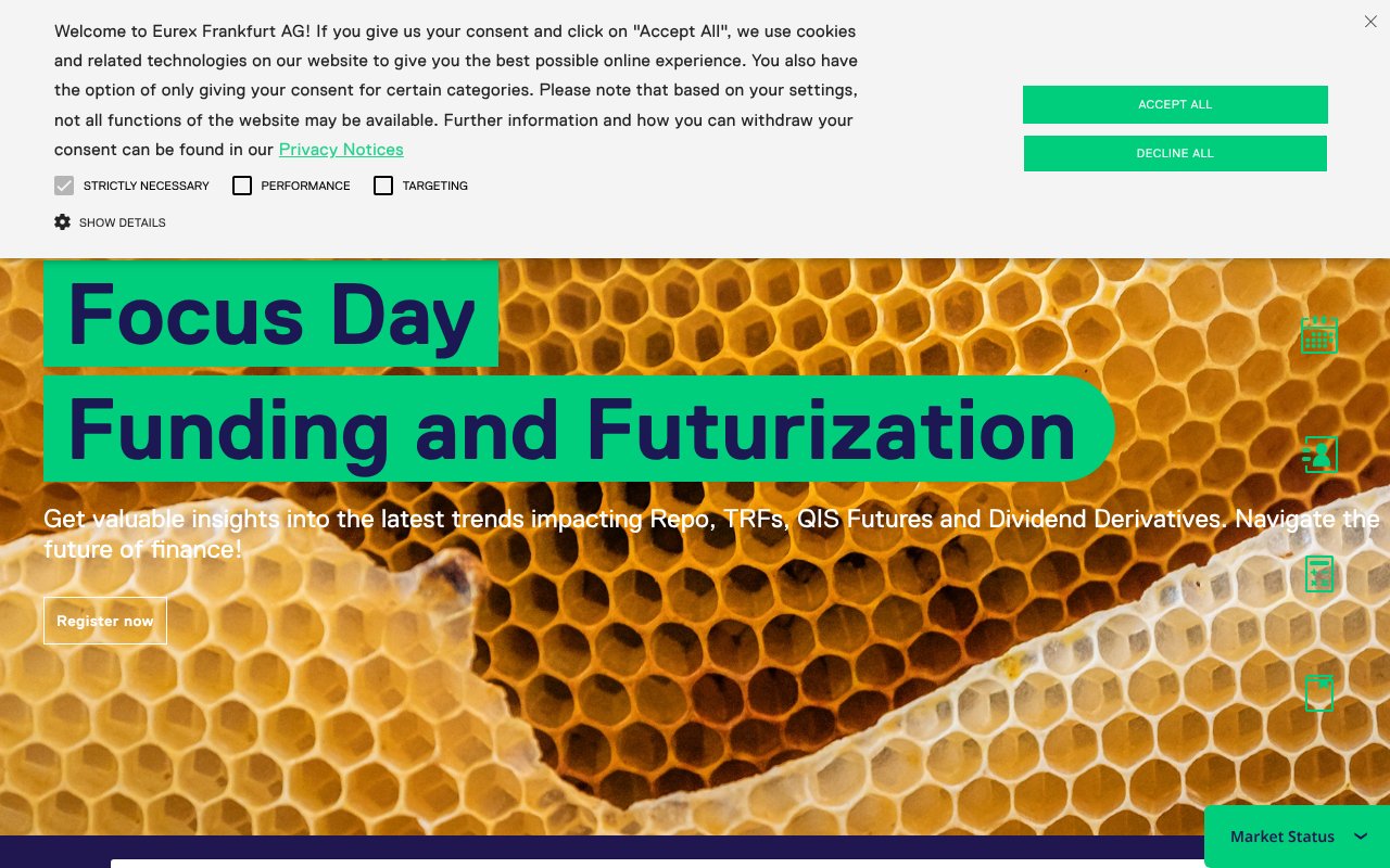 Screenshot of eurexgroup.com