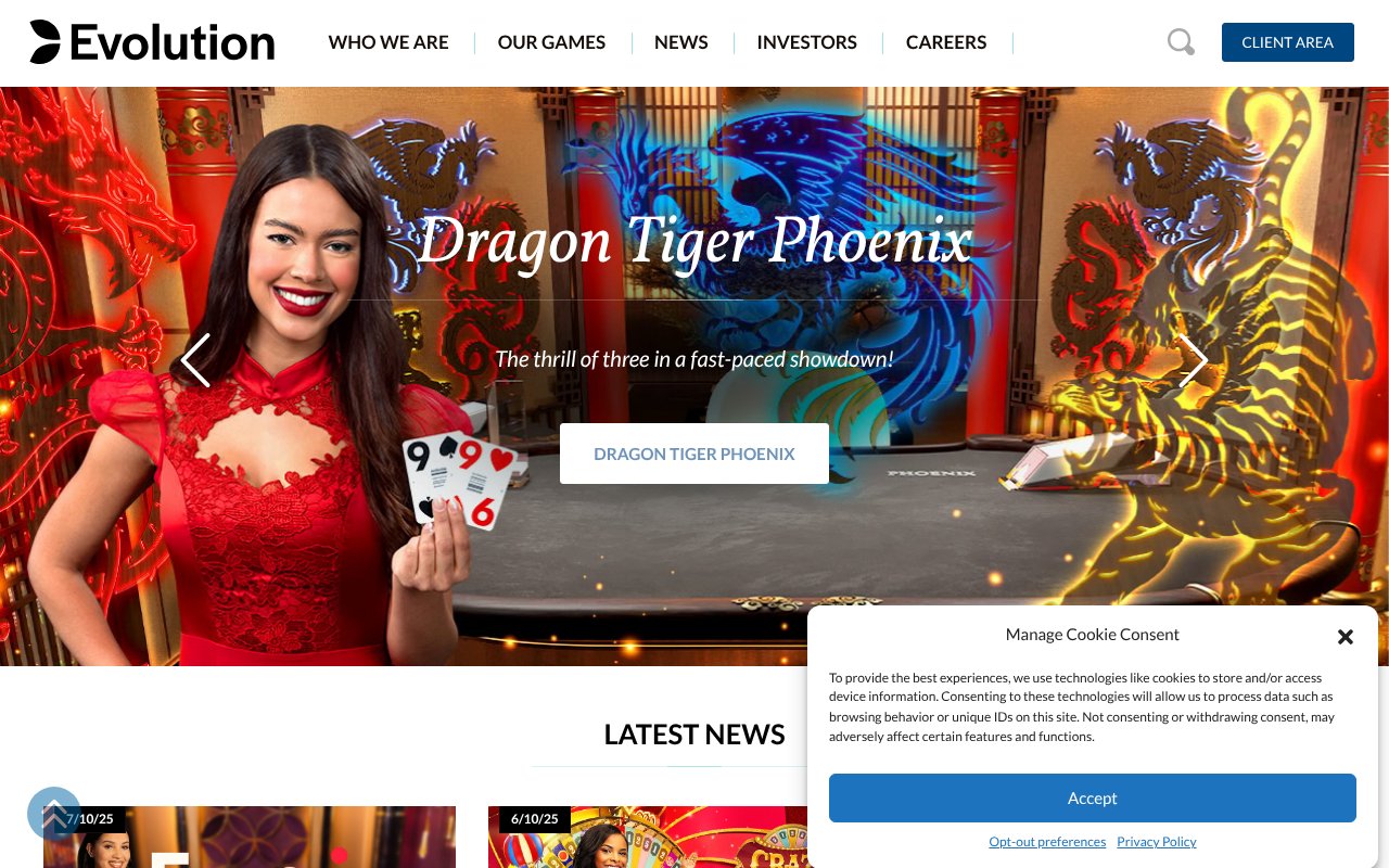 Screenshot of evolution.com