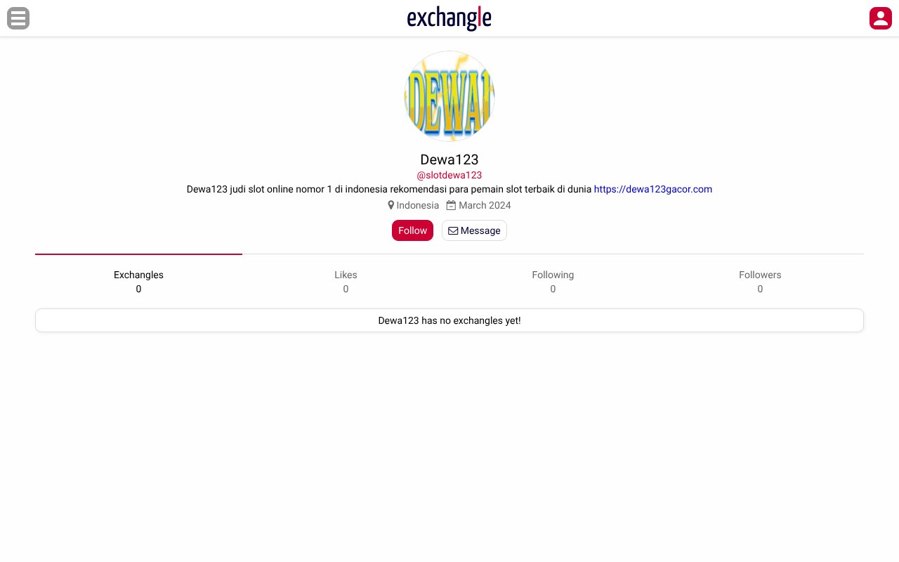 Screenshot of exchangle.com