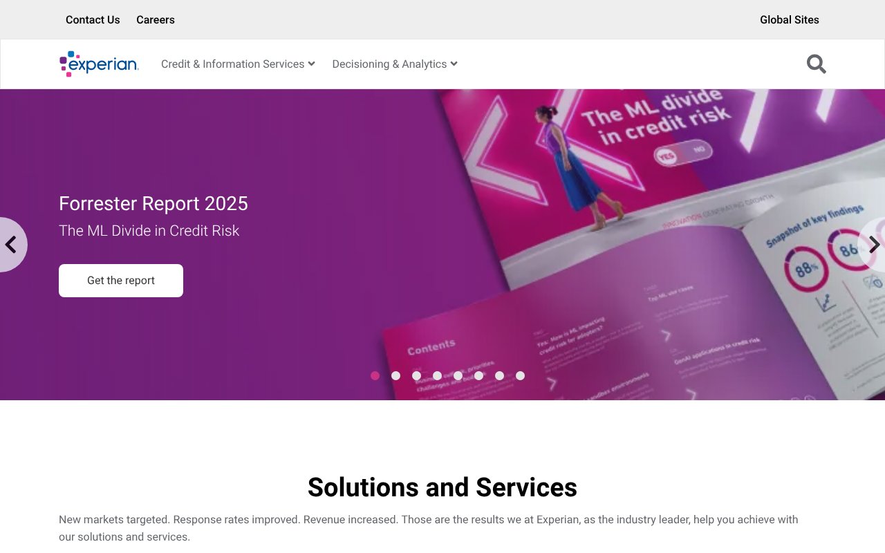 Screenshot of experian.com.sg