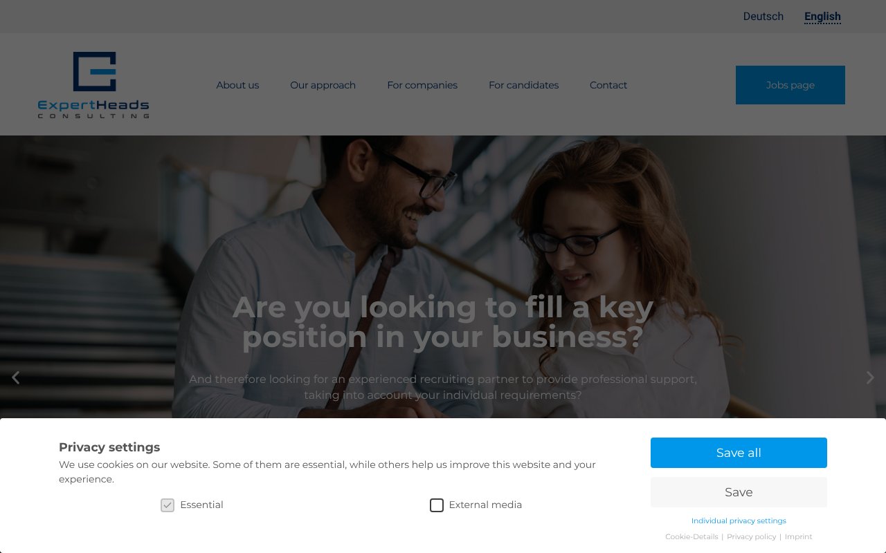 Screenshot of expertheads.de