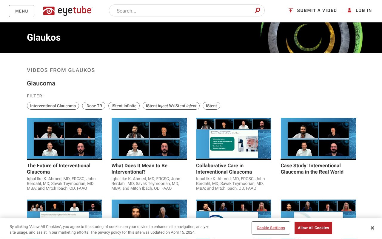 Screenshot of eyetube.net