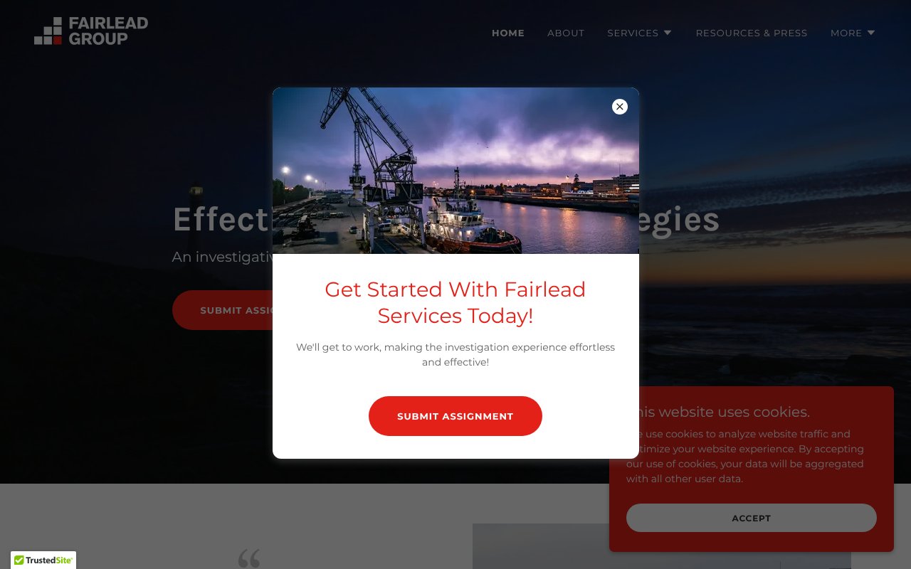 Screenshot of fairleadgroup.com