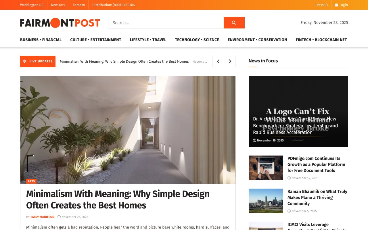 Screenshot of fairmontpost.com