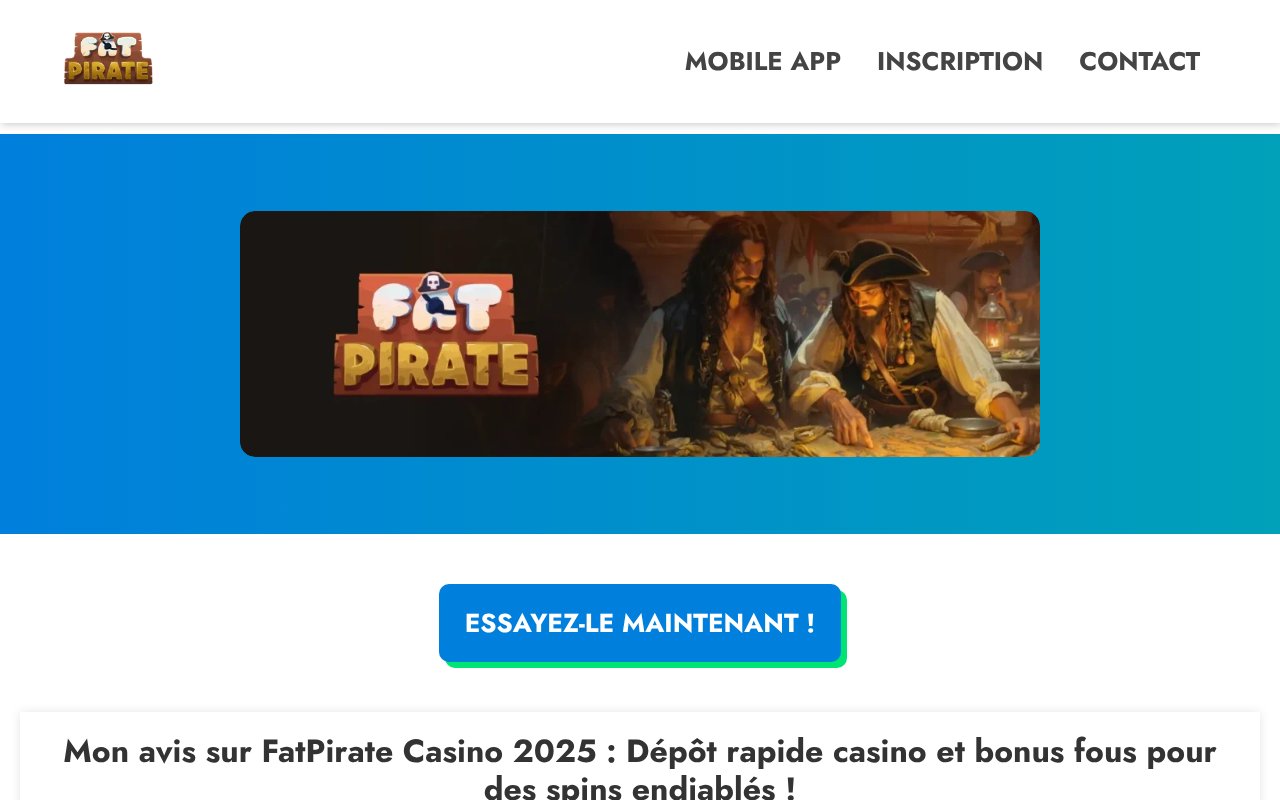 Screenshot of fatpiratecasino365fr.com