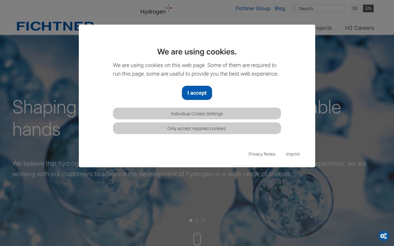 Screenshot of fichtner-hydrogen.com
