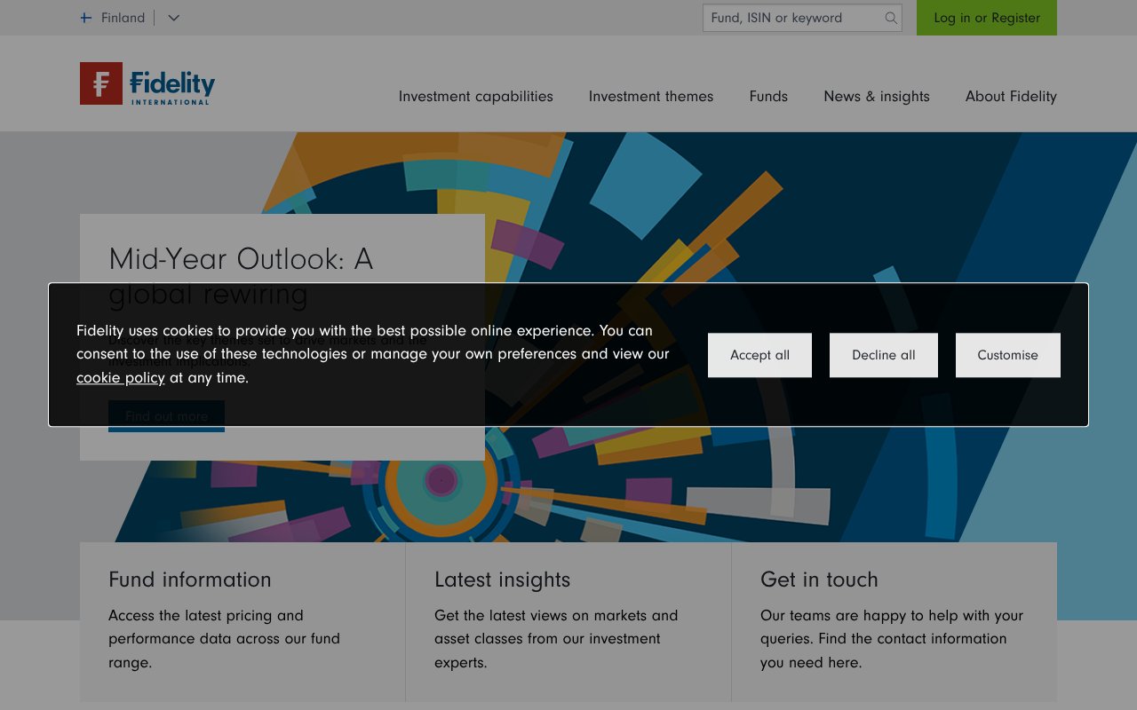 Screenshot of fidelity.fi