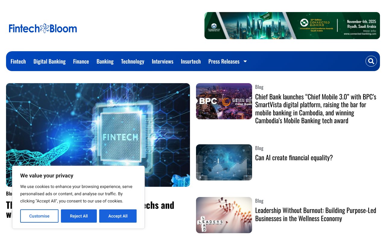 Screenshot of fintechbloom.com