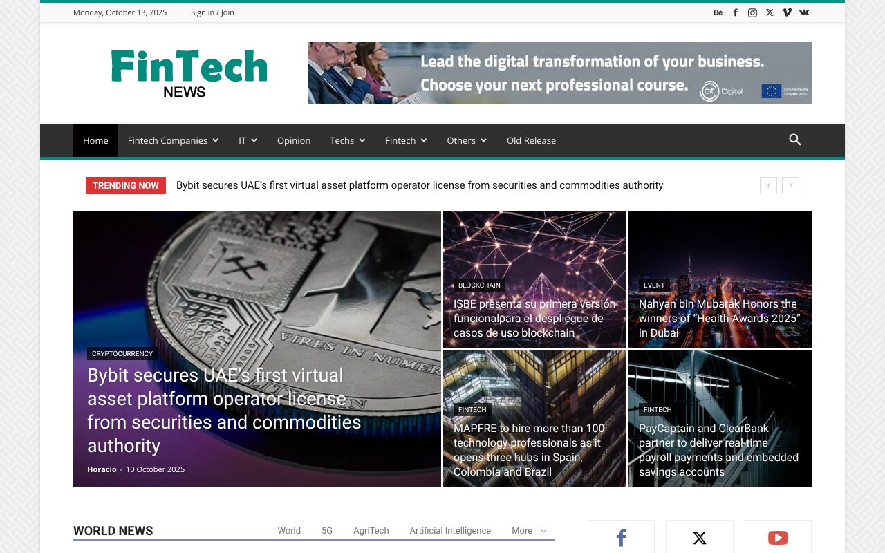 Screenshot of fintechnews.org