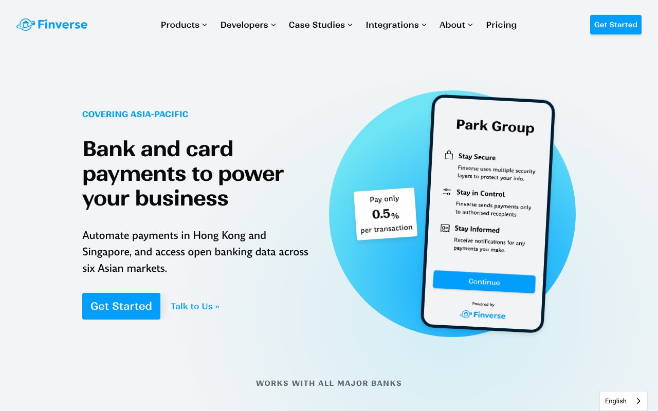 Screenshot of finverse.com