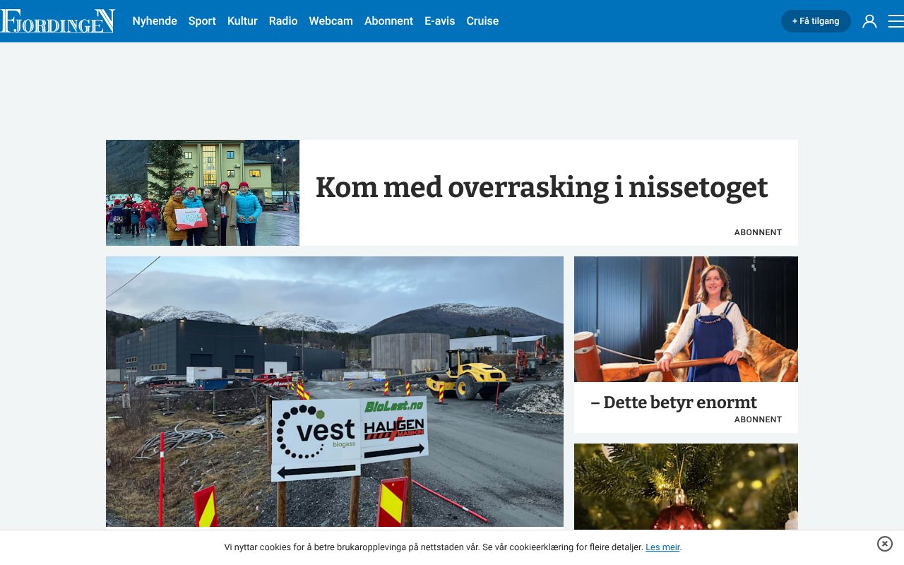 Screenshot of fjordingen.no