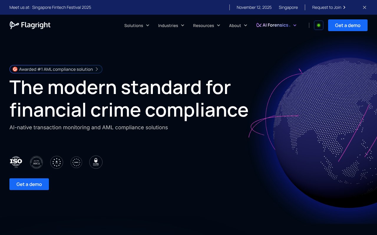 Screenshot of flagright.com