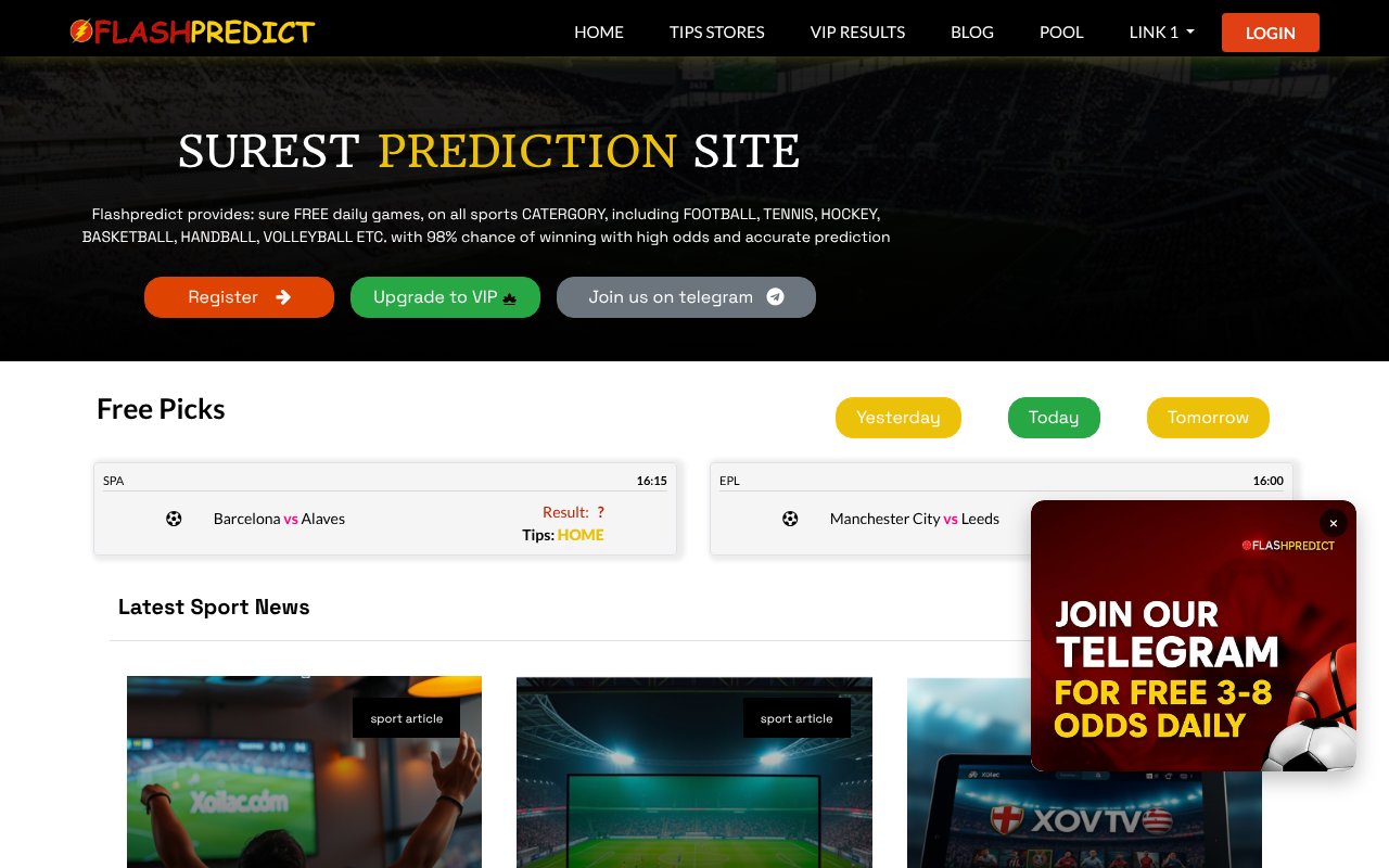 Screenshot of flashpredict.com