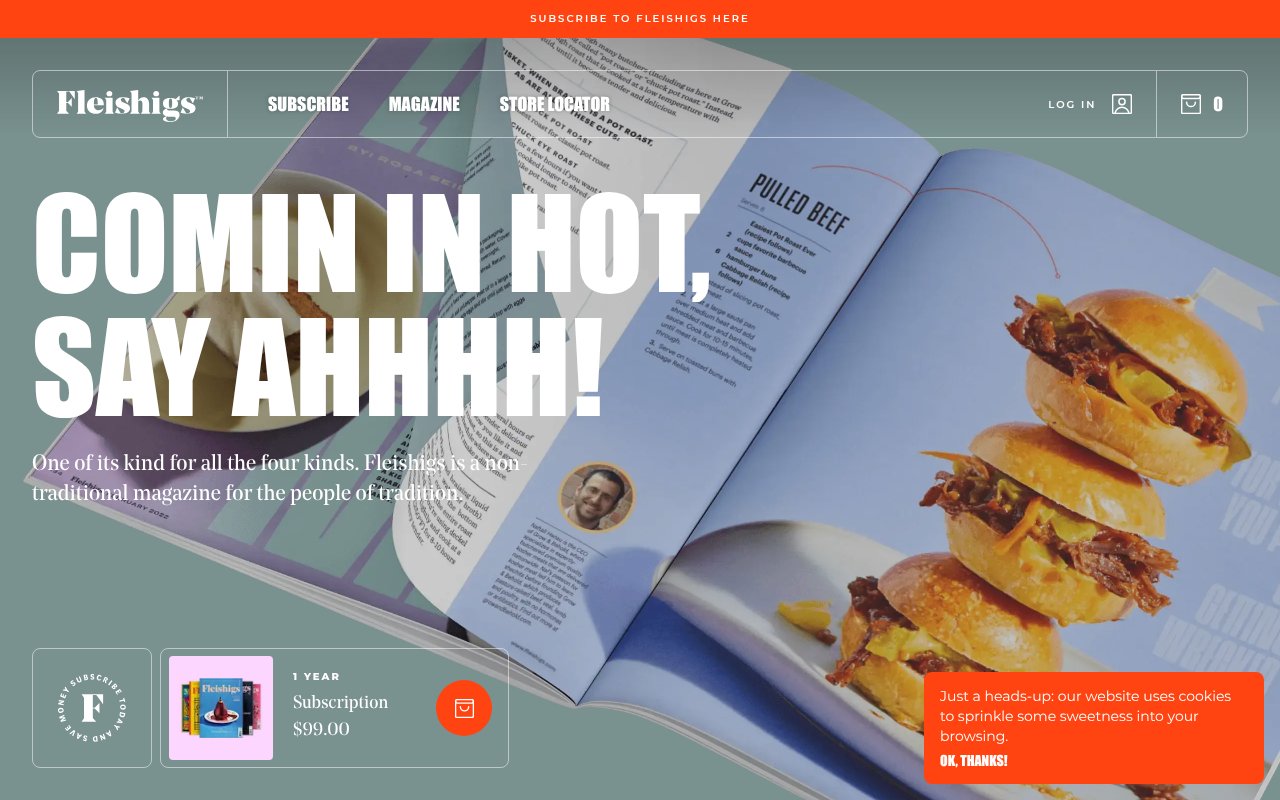 Screenshot of fleishigs.com
