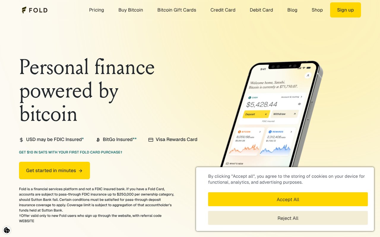 Screenshot of foldapp.com