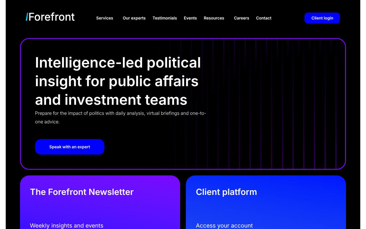 Screenshot of forefrontadvisers.com