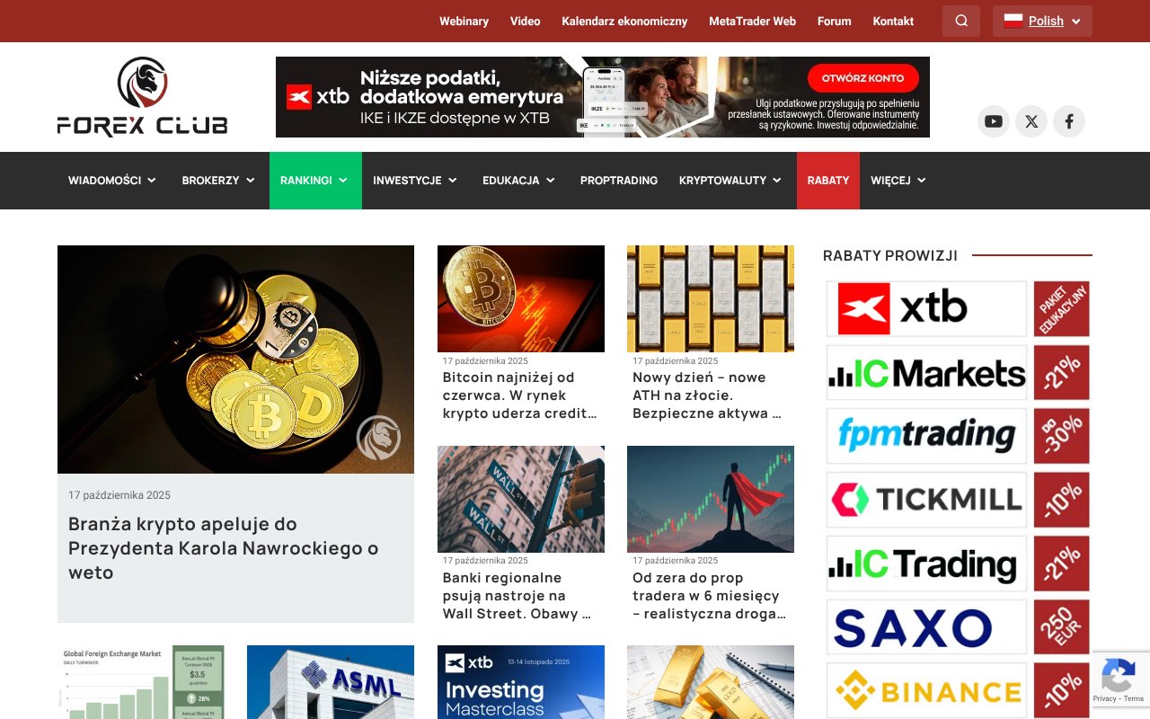 Screenshot of forexclub.pl