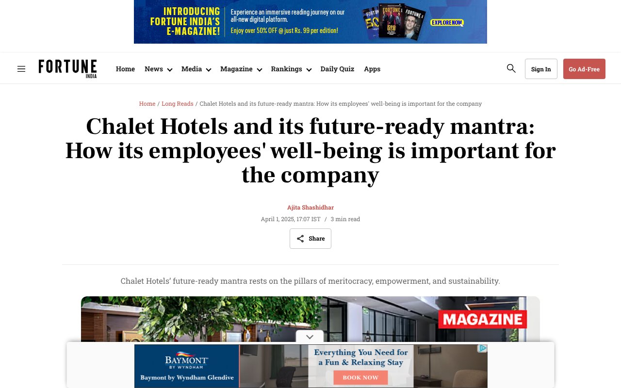 Screenshot of fortuneindia.com