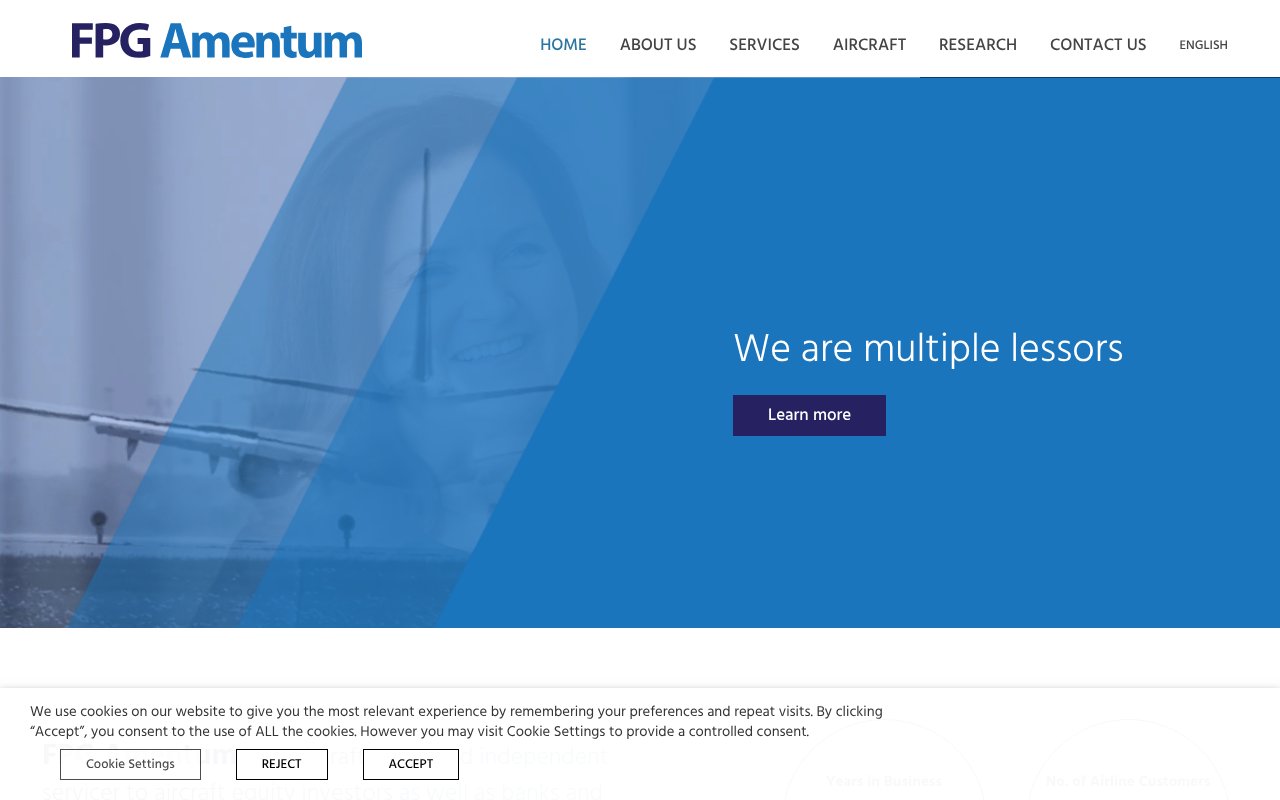 Screenshot of fpg-amentum.aero