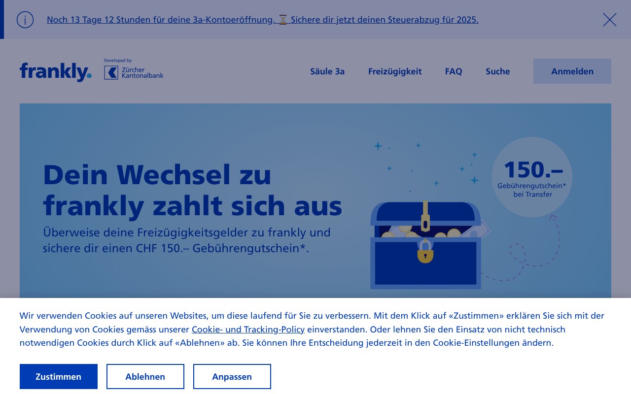 Screenshot of frankly.ch