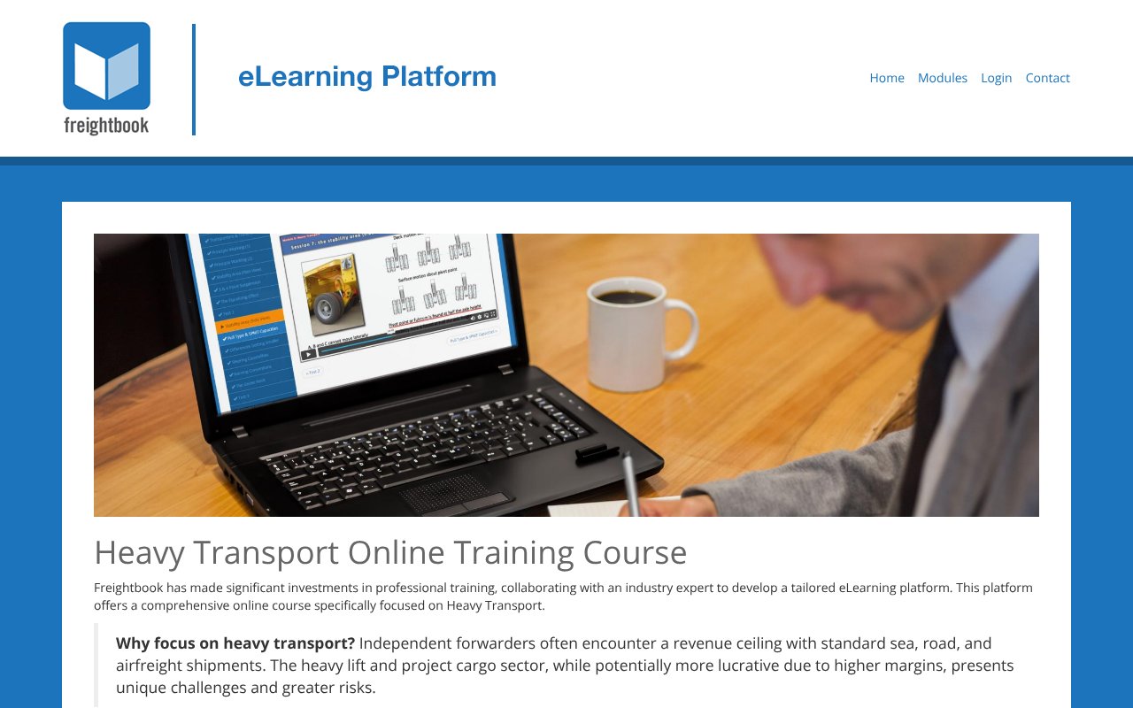 Screenshot of freightbook.net