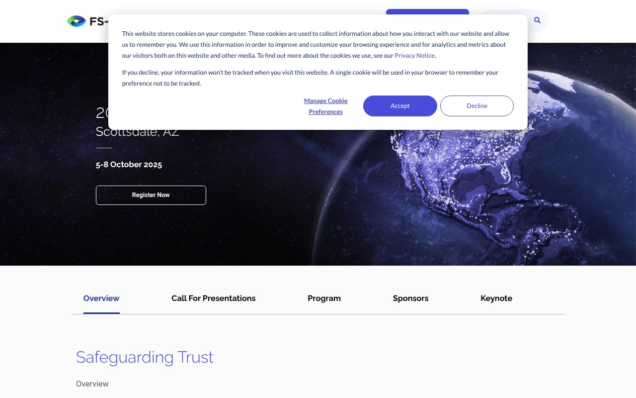 Screenshot of fsisac.com