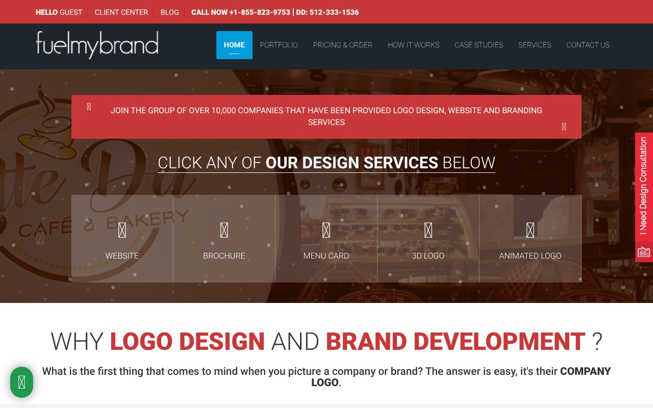 Screenshot of fuelmybrand.com