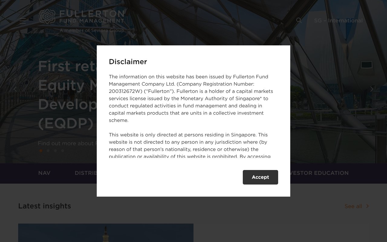 Screenshot of fullertonfund.com