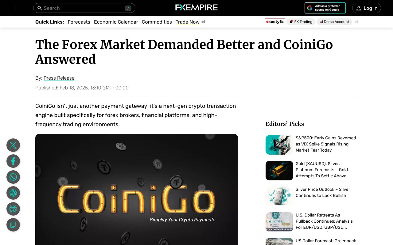 Screenshot of fxempire.com
