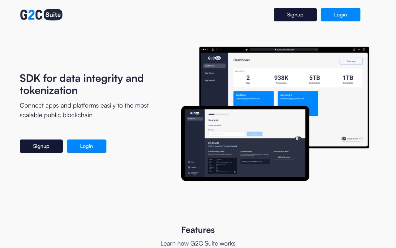 Screenshot of g2csuite.com