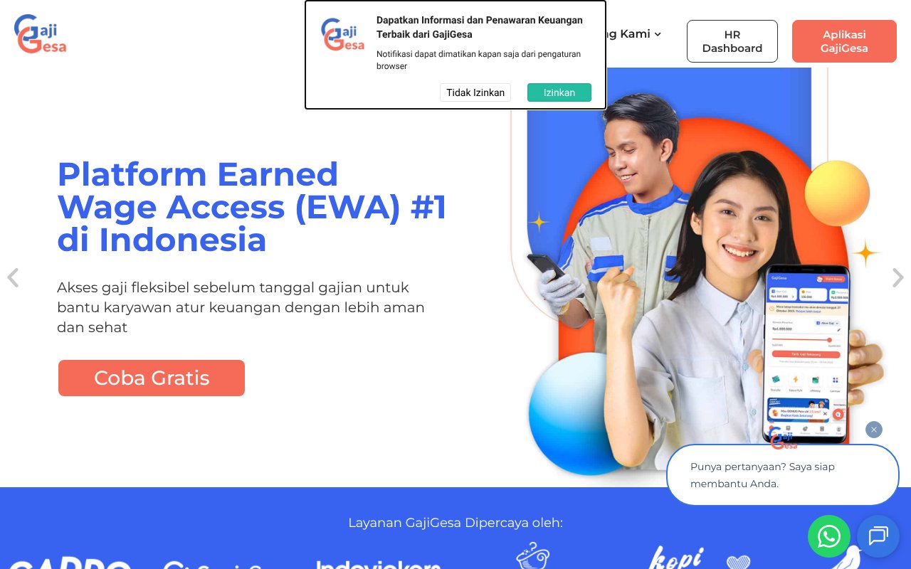 Screenshot of gajigesa.com