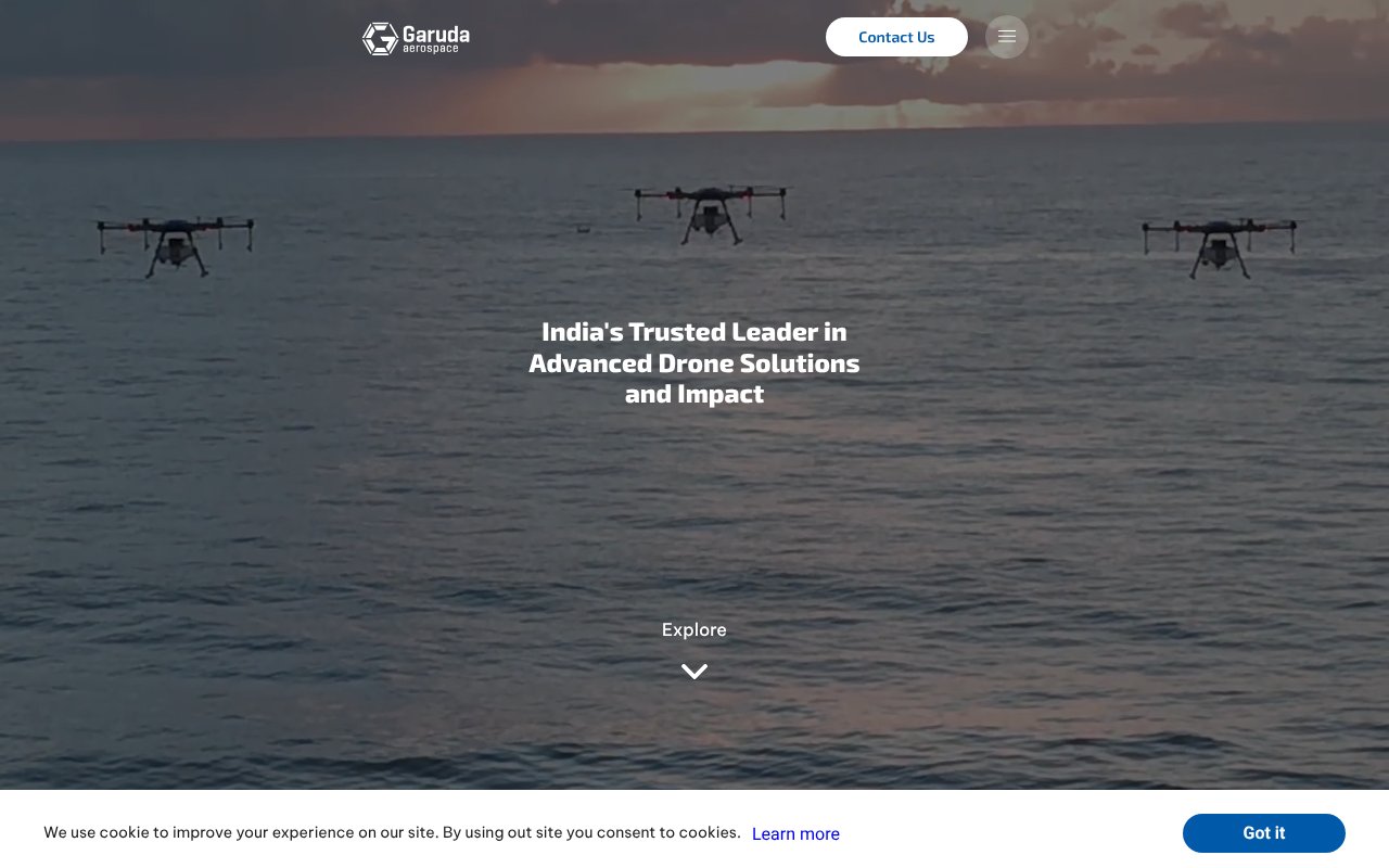 Screenshot of garudaaerospace.com