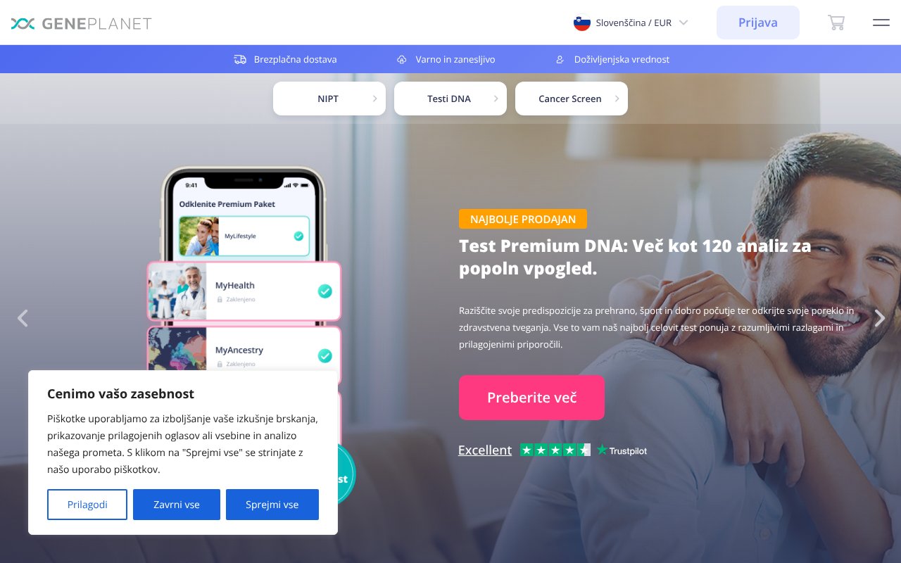 Screenshot of geneplanet.com