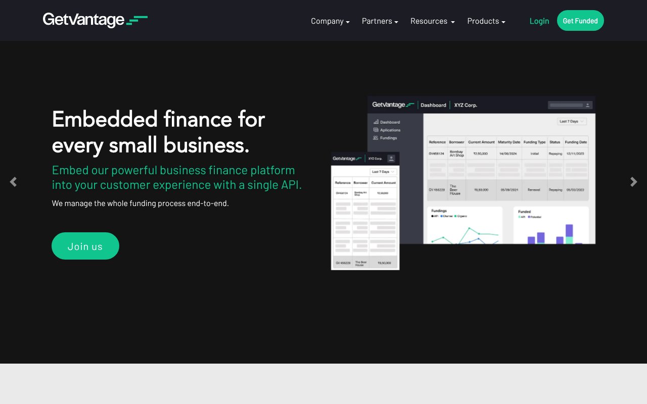 Screenshot of getvantage.co