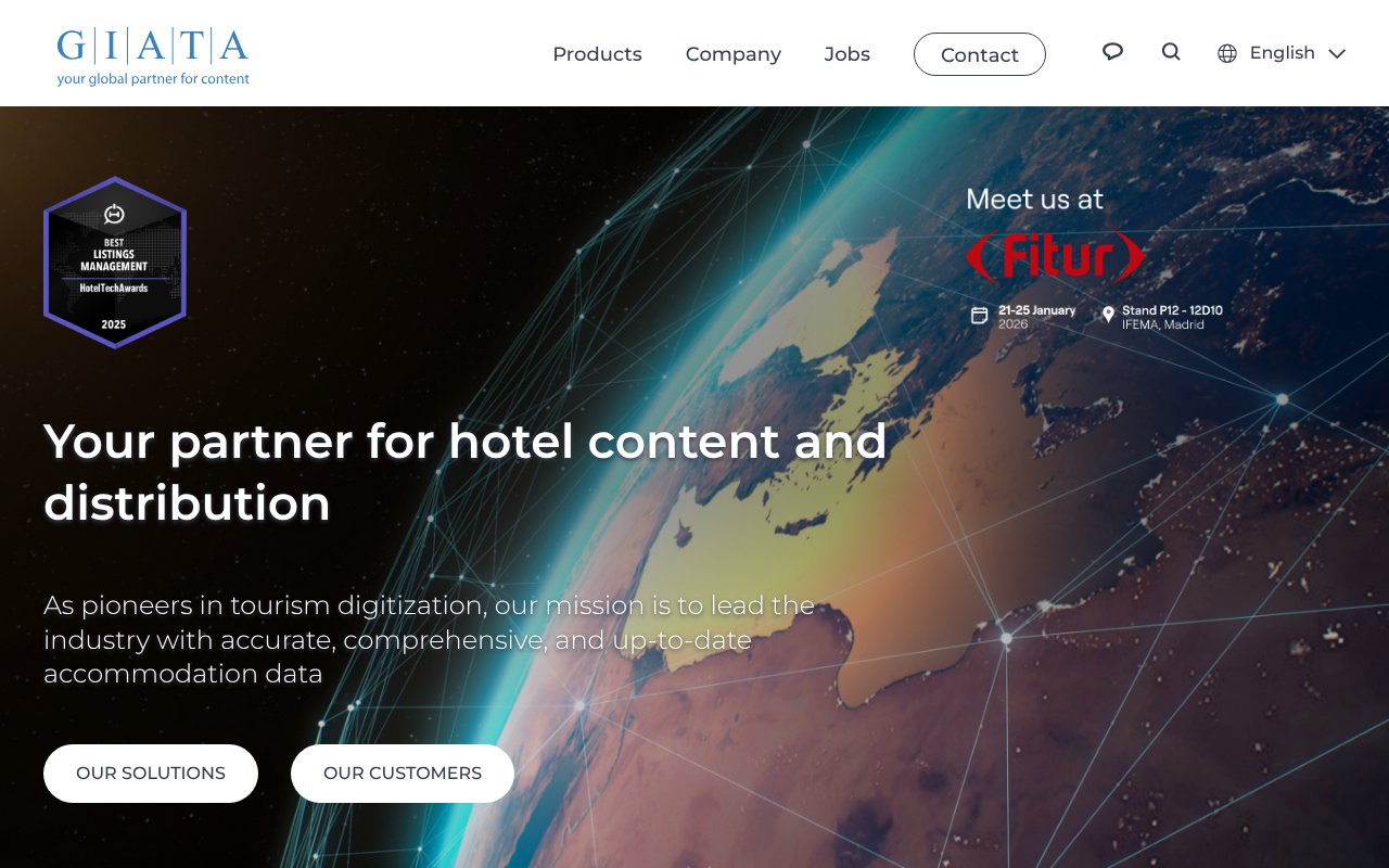 Screenshot of giata.com