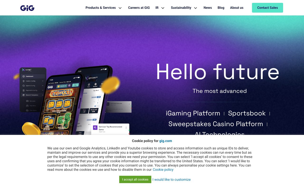 Screenshot of gig.com