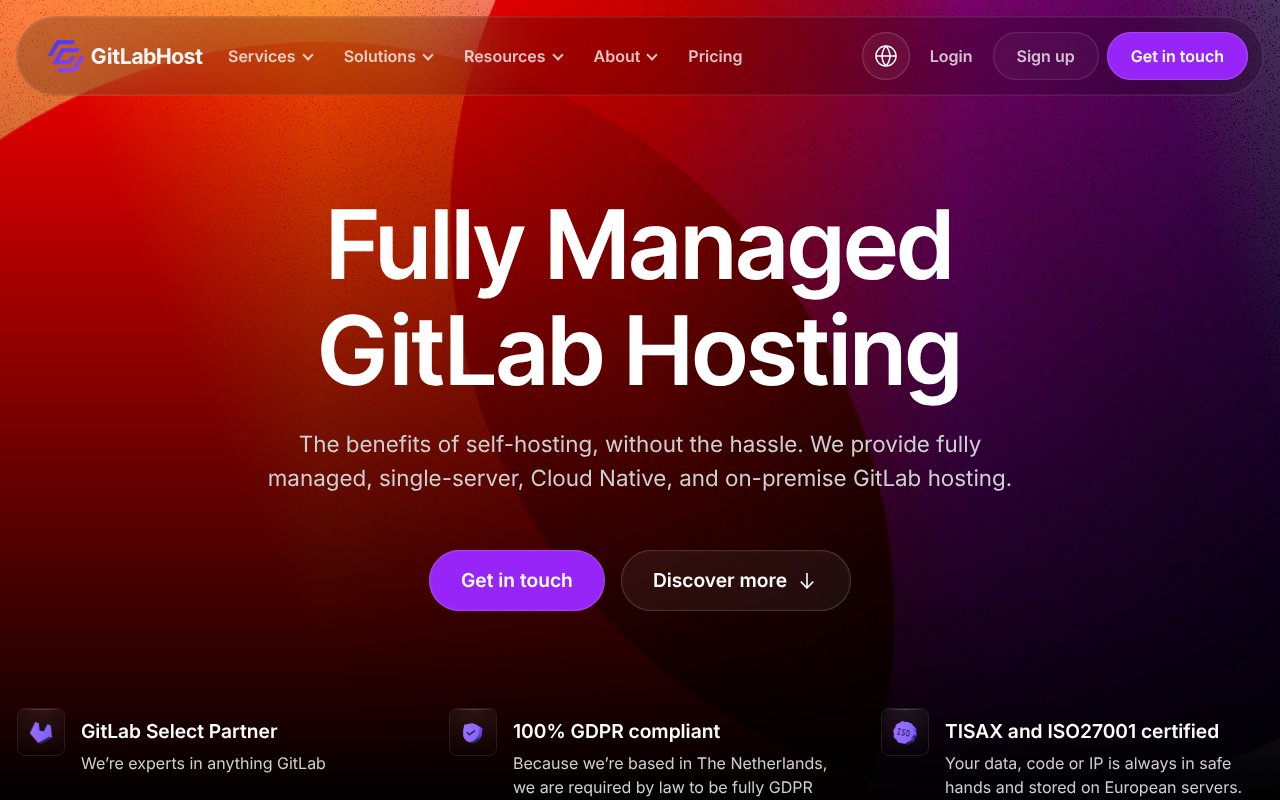 Screenshot of gitlabhost.com