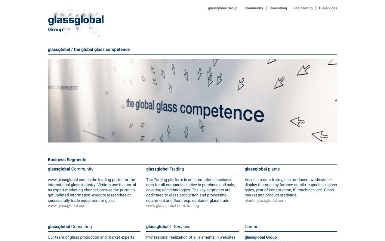 Screenshot of glassglobal-group.com
