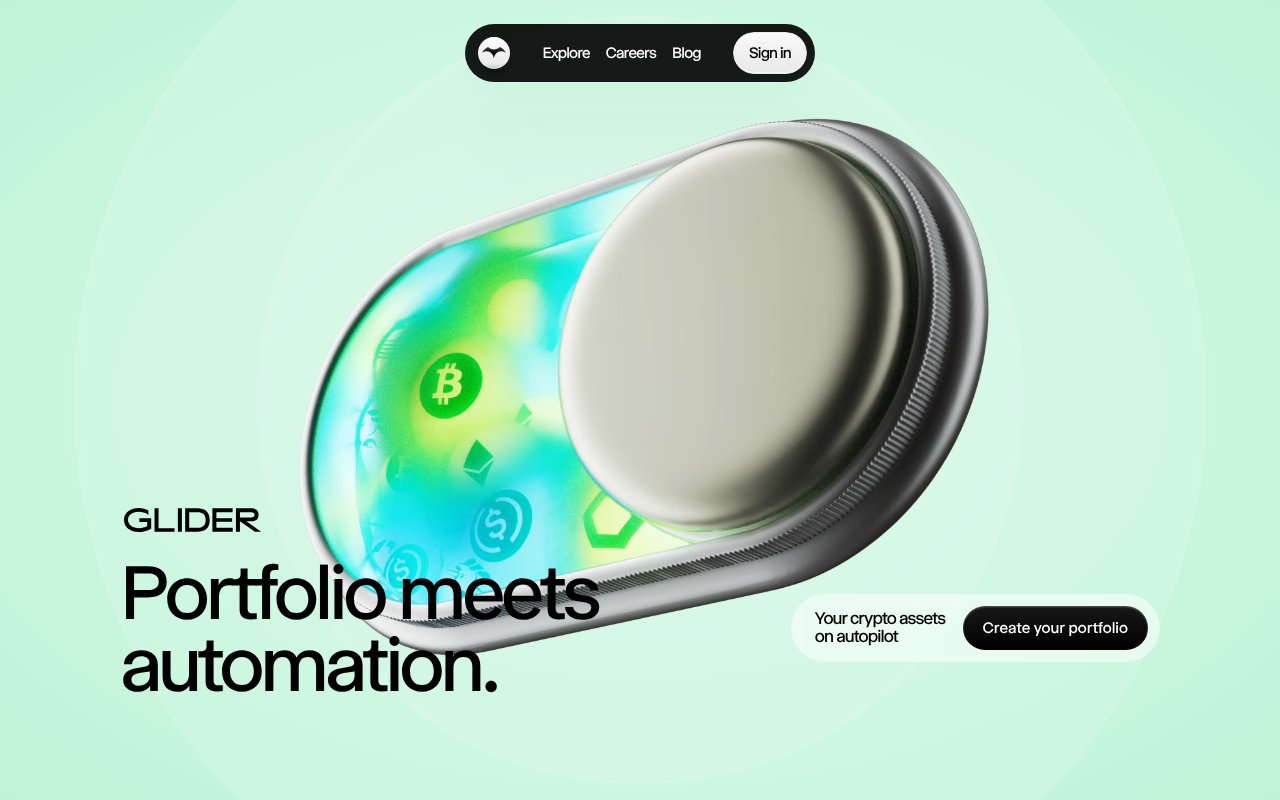 Screenshot of glider.fi