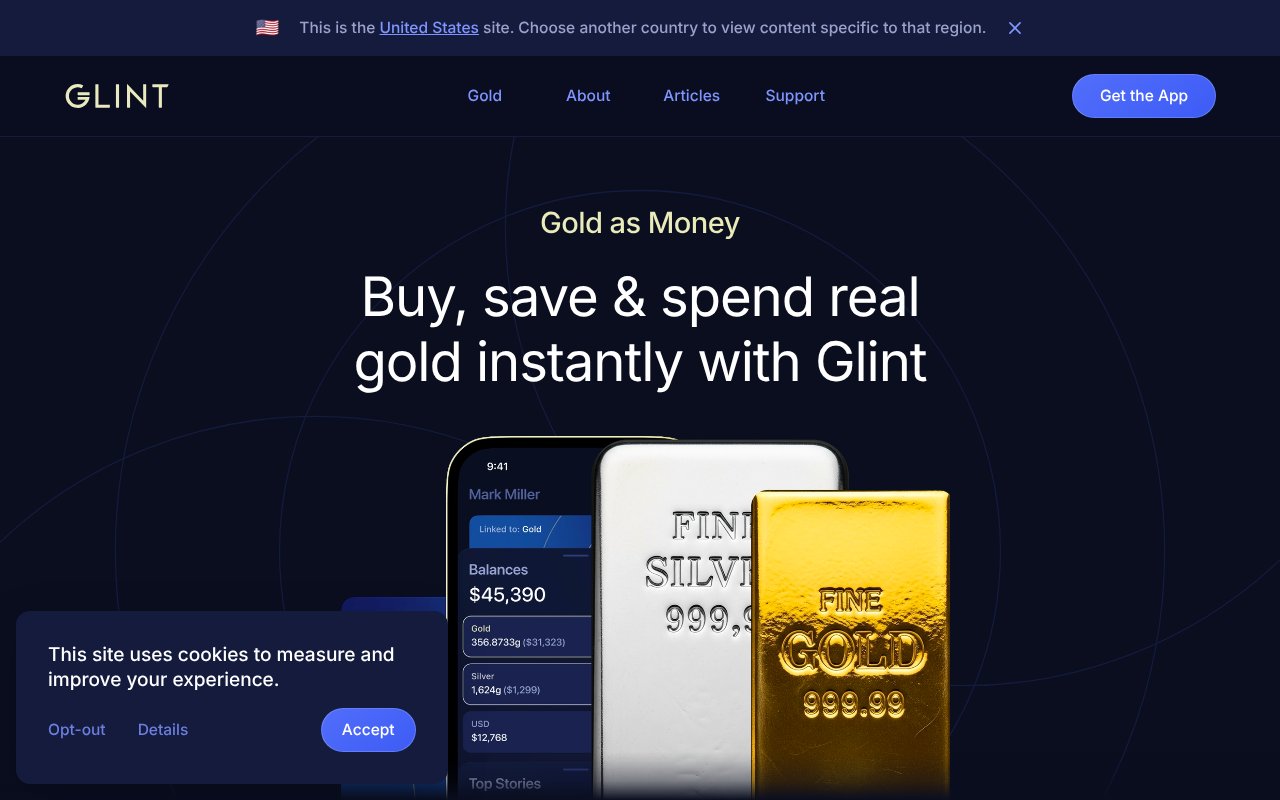 Screenshot of glintpay.com