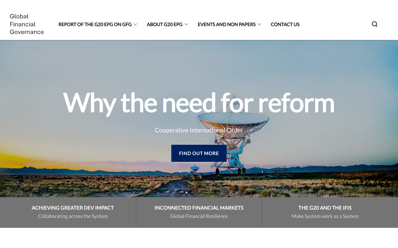 Screenshot of globalfinancialgovernance.org
